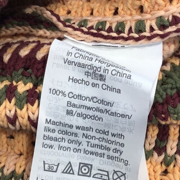 Madewell Janson Crochet Earth Tone Rainbow Stripe Tank Sweater Top - Picture 12 of 13